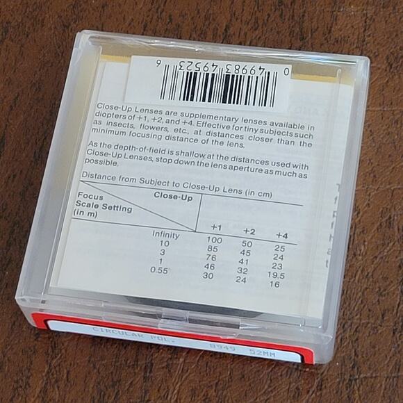 SEIKANON CIRCURAL POLARIZER 8949 52mm filter Made in USA. New - Picture 4 of 7